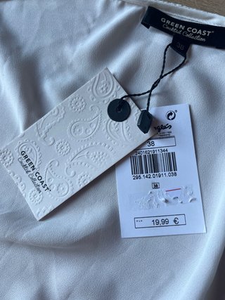 Mangas - torera de gasa blanco con etiqueta