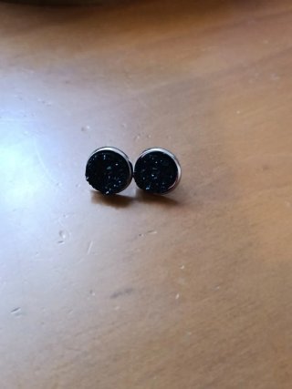 6 pares pendientes imitación piedras