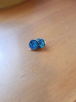 6 pares pendientes imitación piedras