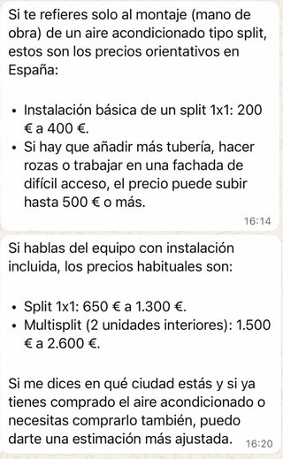 Instalación de Aires Acondicionados