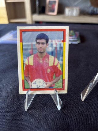 Cromo de fútbol antiguo