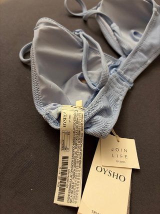 Top bikini Oysho azul nuevo Talla S