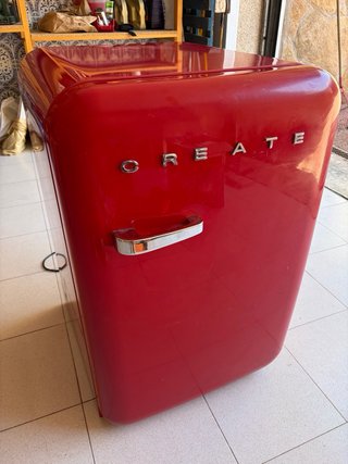 Nevera vintage años 50 roja 92L