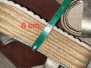 Sandalias doradas esparto Talla 37