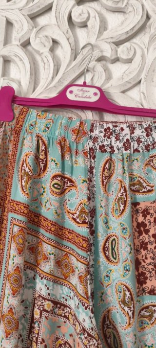 Pantalón palazzo estampado multicolor