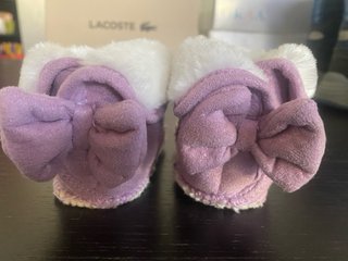 Botitas bebé niña lazo rosa peluche