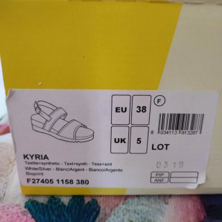 Sandalias Scholl Kyria Talla 38 Plata y Blanco