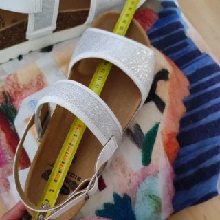 Sandalias Scholl Kyria Talla 38 Plata y Blanco