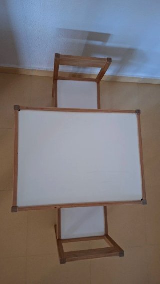 Mesa y 2 Sillas Madera Niños