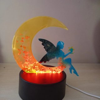 Lampada Notturna Luna e Fata