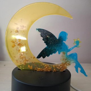 Lampada Notturna Luna e Fata