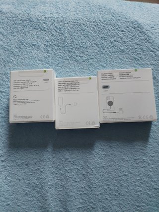 Cargador Apple iphone magnético+adaptador+cable