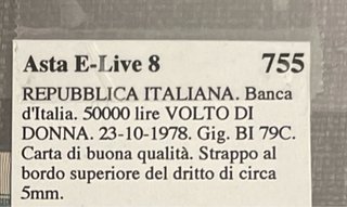 Banconota Lire 50.000 Italia - Volto Donna