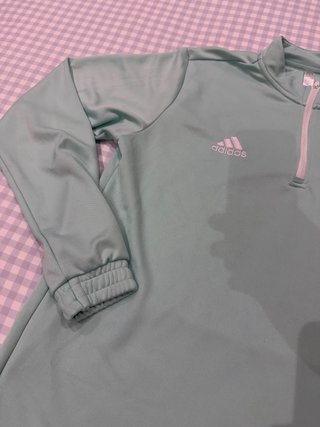 Jersey Adidas con cremallera azul turquesa