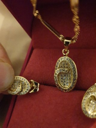 Conjunto Joyería Chapado Oro 18k