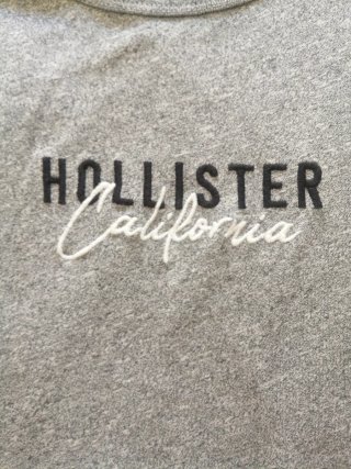 Camiseta Hollister California Gris Talla XS
