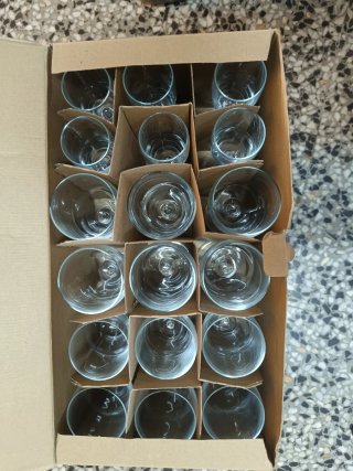 Set 2x18 copas Happy Home vidrio