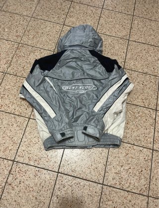 Giacca West Scout Grigio Argento Cyber Y2K
