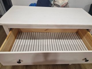 Cómoda HEMNES IKEA 3 cajones blanca madera maciza