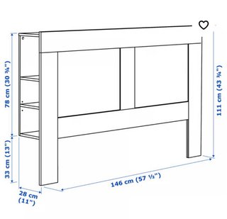 Cabecero de madera blanco