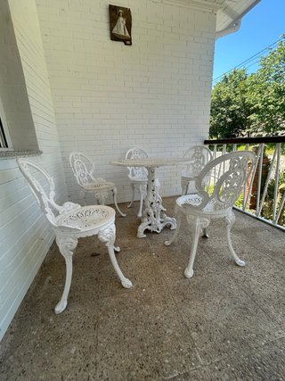 Mesa y 5 Sillas Jardín Antiguas