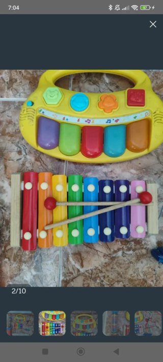 Lote Juguetes Música: Piano, Xilófono, Micrófono