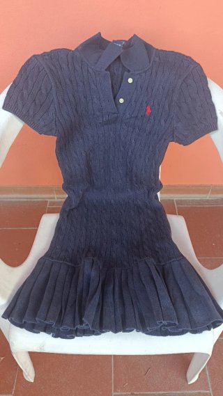 Vestito Polo Ralph Lauren blu con stemma