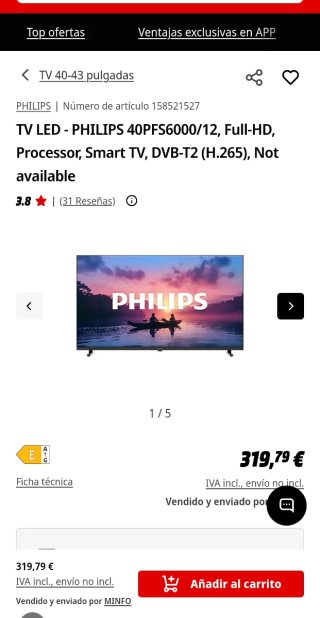 Smart TV Philips 2025 / Nueva sin Caja.