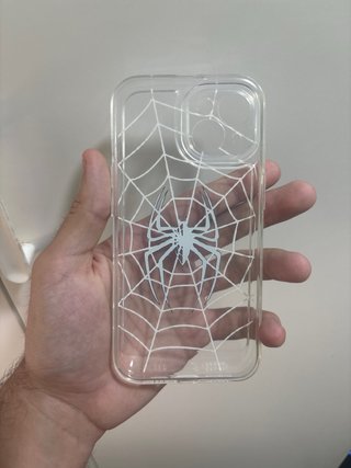 Funda iPhone 15 Spiderman Telaraña