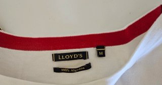 Camiseta Lloyd's Talla M Rayas y Timón.