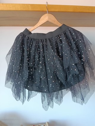Falda fiesta tul estrellas y lunas zara