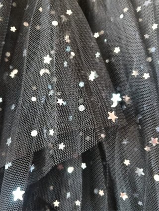 Falda fiesta tul estrellas y lunas zara