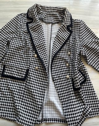 Blazer chaqueta americana pata de gallo elegante