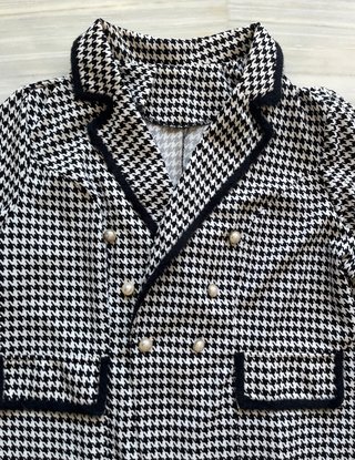 Blazer chaqueta americana pata de gallo elegante