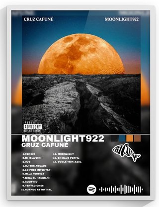 Póster Enmarcado Álbum Cruz Cafuné Moonlight922