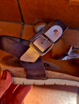 Sandalias Piel Auténtica Azul petroleo y Plateadas