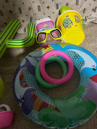Lote de playa inflables y accesorios