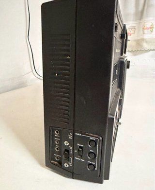 Radio Cassette Philips Vintage Negro/Plata