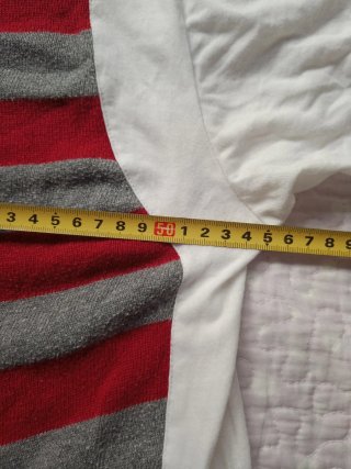 Camiseta Lois rayas gris y roja