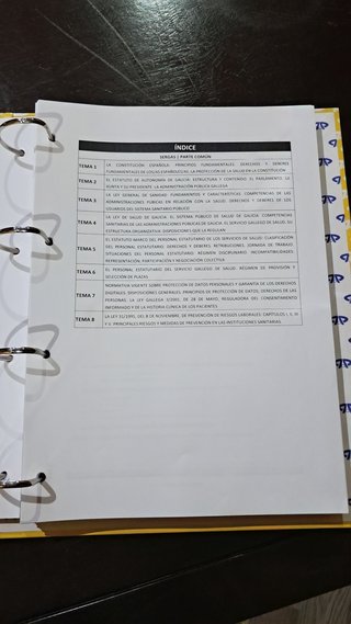 Temario Celador Sergas / Convocatoria Actual