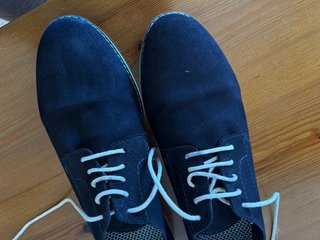 Zapatos Zara Man ante azul talla 44