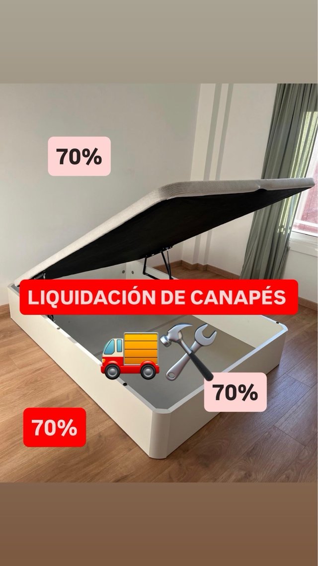 Canapé de madera con 70% dto.