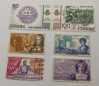 Lote 6 sellos postales España