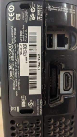 Consola Xbox 360 Negra (lector defectuoso)