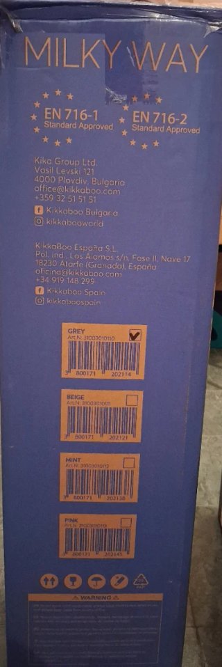 Cuna de viaje bebé 2 niveles, Milky way Kikkaboo