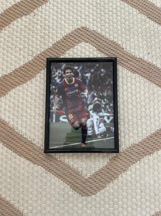 Cuadro Lionel Messi FCBarcelona | Marco 15 x 20 cm