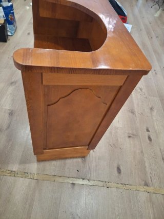 Mostrador recepción madera maciza