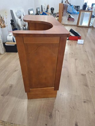 Mostrador recepción madera maciza