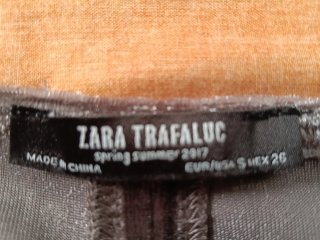 Vestido Zara Marrón/Gris
