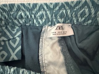 Bañador estampado verde azulado